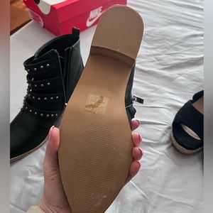 Black Strappy booties. Size 8